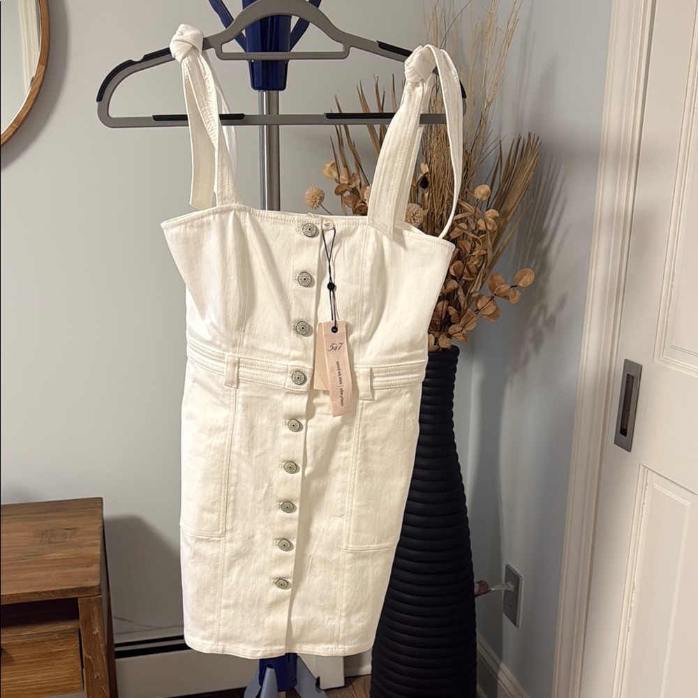 NWT white Button-Front Dress